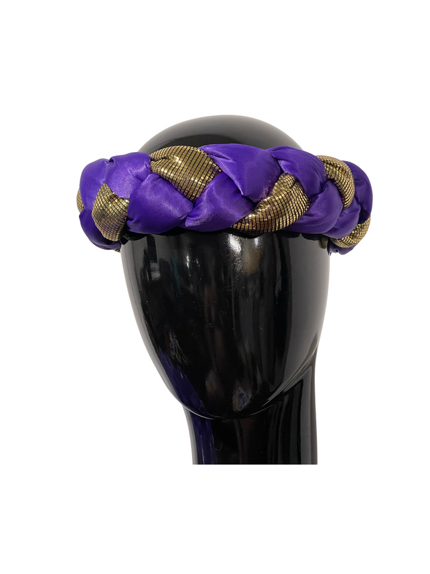 Purple and Gold Square Crown
