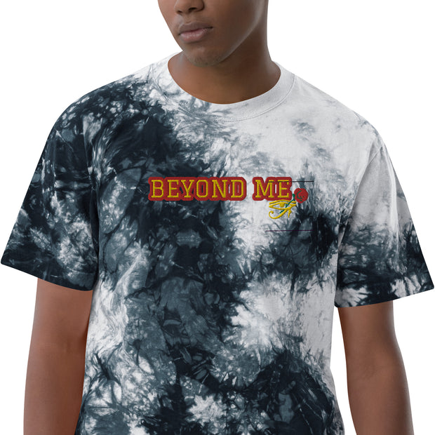 Beyond Me Embroidered Oversized Tie-Dye Shirt